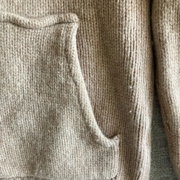 Women’s Madewell Button Sweater Size Small 100% Merino Wool Tan GUC - Picture 6 of 10